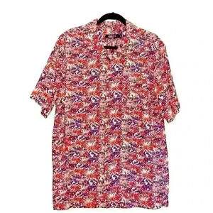 Boca Classics Size XL Fireworks Button Down Shirt 4th of July Patriotic Vacation